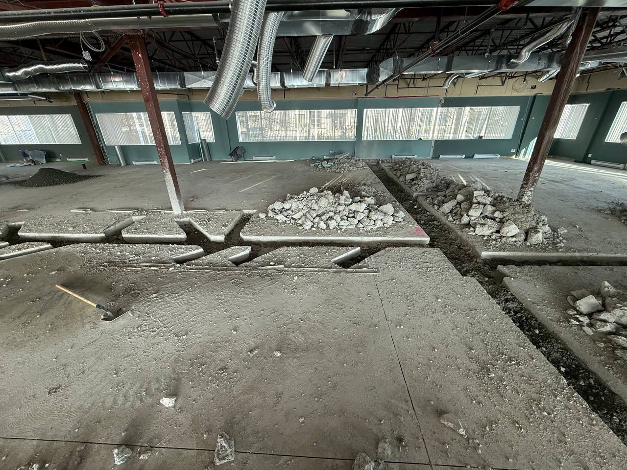 interior slab sawing